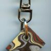Fordite Keychain - Military Fordite - 19.09mm x 15.97mm x 4.91mm          (3068) - Image 2