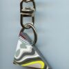 Fordite Keychain - 26.51mm x 7.11mm x 10.03mm          (3069)