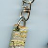 Fordite Keychain - From Late 70's to Mid 80's - 19.82mm x 6.38mm x 10.95mm          (3071) - Image 2