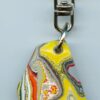 Fordite Keychain - From Late 70's to Mid 80's - 28.47mm x 24.38mm x 9.17mm          (3073) - Image 2