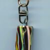 Fordite Keychain - Premium Fordite - 24.27mm x 14.21mm x 9.08mm          (3089)