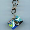 Fordite Keychain - Premium Fordite - 21.63mm x 14.17mm x 7.5mm          (3090)