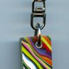 Fordite Keychain - Premium Fordite - 20.91mm x 16.75mm x 7.29mm          (3092)