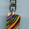 Fordite Keychain - Premium Fordite - 20.91mm x 16.75mm x 7.29mm          (3092) - Image 2