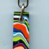 Fordite Keychain - Premium Fordite - 38.08mm x 12.84mm x 5.5mm          (3094)