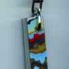 Fordite Keychain - Premium Fordite - 41.16mm x 9.68mm x 8.29mm          (3102)
