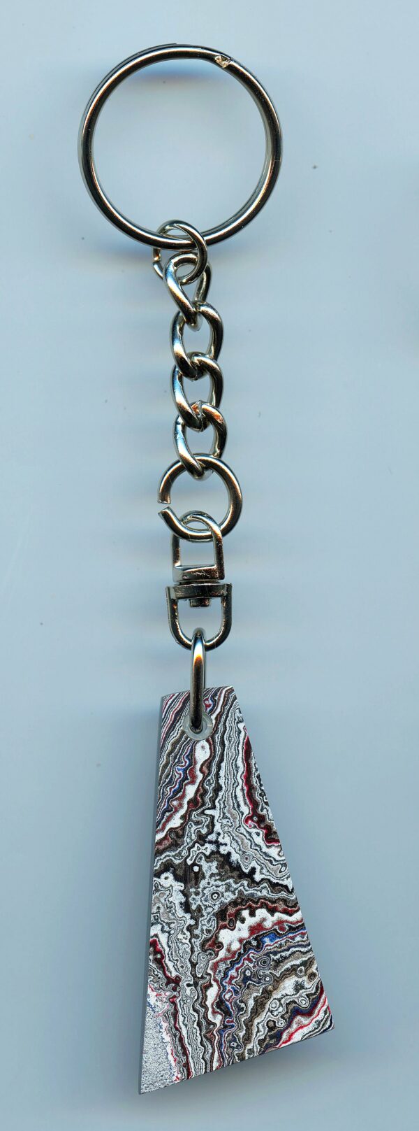 Fordite Keychain - Military Fordite - 27.98mm x 16.56mm x 7.59mm          (3104) - Image 3