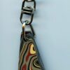 Fordite Keychain - Military Fordite - 29.61mm x 12.55mm x 5.67mm          (3105)