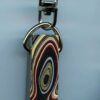 Fordite Keychain - Military Fordite - 37.57mm x 10.99mm x 10.49mm          (3106)