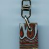 Fordite Keychain - Military Fordite - 27.02mm x 16.35mm x 6.08mm          (3107)