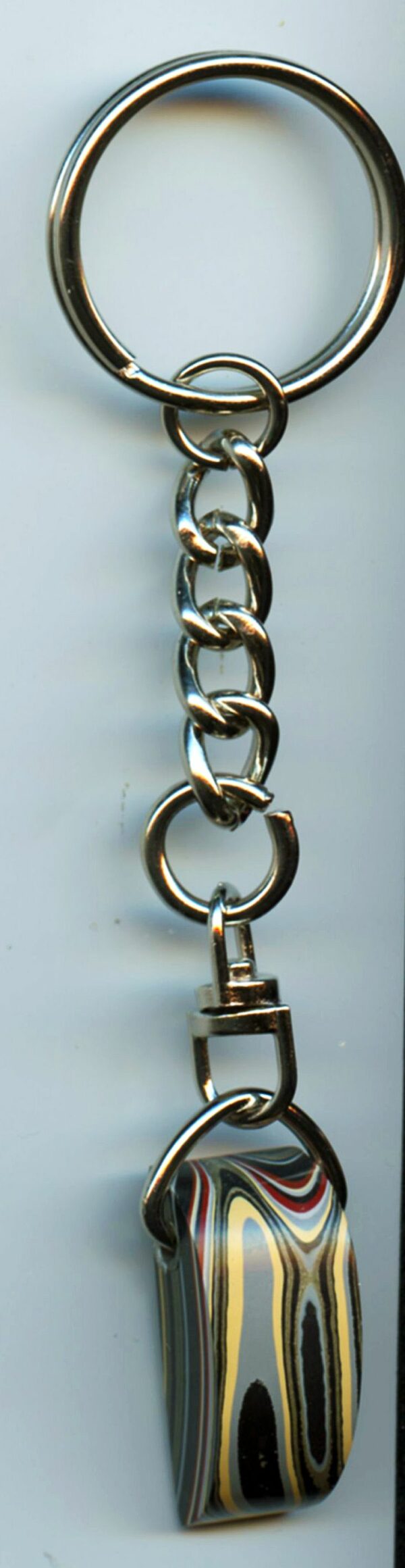 Fordite Keychain - Military Fordite - 27.5mm x 11.72mm x 6.5mm          (3110) - Image 4