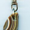 Fordite Keychain - Military Fordite - 27.72mm x 16.4mm x 6.07mm          (3114)