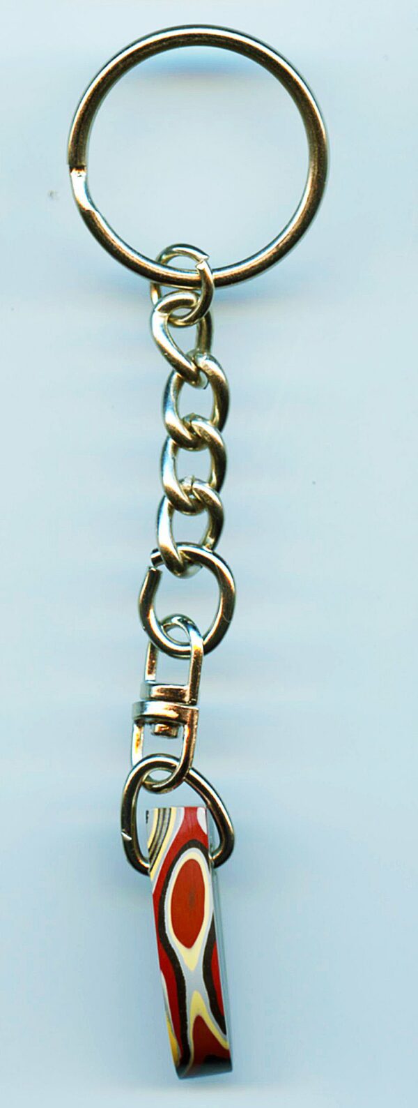 Fordite Keychain - Military Fordite - 27.76mm x 9.73mm x 6.61mm          (3115) - Image 3