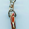 Fordite Keychain - Military Fordite - 27.76mm x 9.73mm x 6.61mm          (3115)