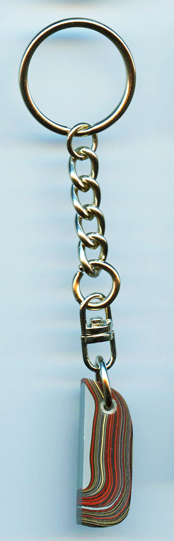 Fordite Keychain - Military Fordite - 33.94mm x 12.11mm x 6.61mm          (3116) - Image 3