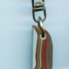 Fordite Keychain - Military Fordite - 33.94mm x 12.11mm x 6.61mm          (3116)