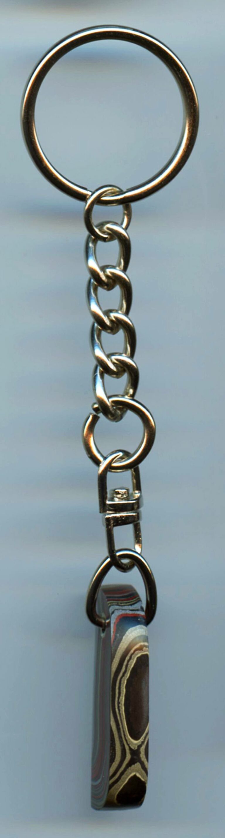 Fordite Keychain - Military Fordite - 33.94mm x 12.11mm x 6.61mm          (3116) - Image 5