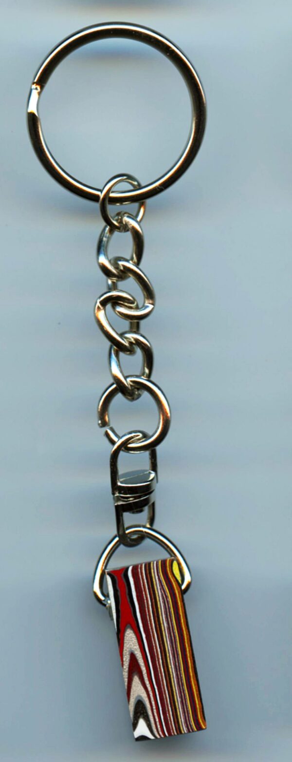 Fordite Keychain - Corvette Fordite - 25.91mm x 11.69mm x 11.3mm          (3119) - Image 4