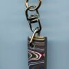 Fordite Keychain - Corvette Fordite - 24.18mm x 12.57mm x 4.55mm          (3125)