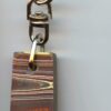 Fordite Keychain - Corvette Fordite - 24.46mm x 16.4mm x 4.59mm          (3126)