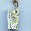 Fordite Keychain - Premium Fordite - 33.8mm x 16.73mm x 8.68mm          (3134)